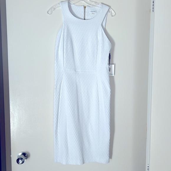 Calvin Klein Dresses & Skirts - New Calvin Klein white sleeveless dress, size 14